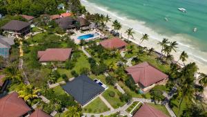 an overhead view of a house on the beach at Mandarin Resort Zanzibar in Kizimkazi