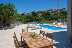 The swimming pool at or close to The Sunset Villa Kefalonia