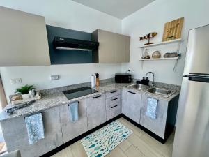 Cuina o zona de cuina de Luxury Apt with Private Jacuzzi & Pool Near Beach