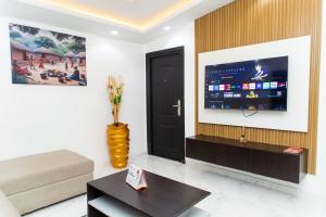 TV a/nebo společenská místnost v ubytování Havilland Apartments