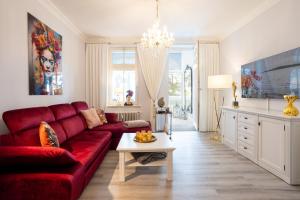 O zonă de relaxare la Strandvilla Aegir mit Ostseeblick