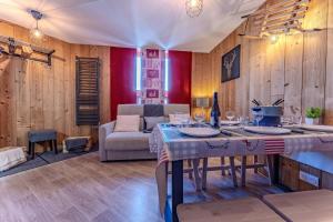 Χώρος καθιστικού στο 1BR Val Thorens Slopeside Heart of Resort