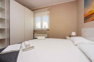 Postel nebo postele na pokoji v ubytování Apartment in Crikvenica 39218