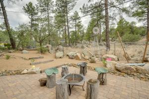 a park with a table and some trees and rocks at 2 Mi to Arizona Christmas City! Cabin with Fireplace in Prescott