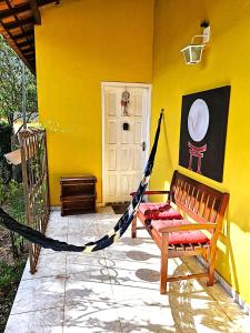 Αίθριο ή υπαίθριος χώρος στο Paz e sossego em Guapiaçu junto ao rio de águas cristalinas