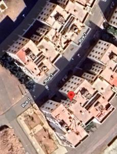 un mapa de una ciudad con un marcador rojo en Tranquil Rental Rooms in Agadir, en Agadir