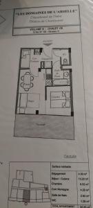 Majutuskoha V du Bachat Arolles A03 - Appt 4 pers korruse plaan