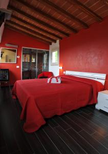 سرير أو أسرّة في غرفة في Bed & Breakfast Viziottavo