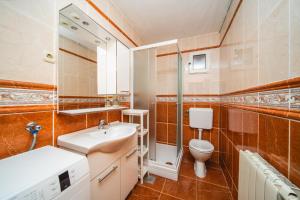 Koupelna v ubytování Apartments Barbaresko