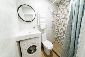 Ένα μπάνιο στο Апартаменти MYFREEDOM ЖК Місто Квітів поруч із метро Сирець +13 φωτογραφίες