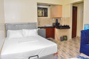 Kuchyň nebo kuchyňský kout v ubytování Brima Mangu Apartments, Blue Pacific Studio