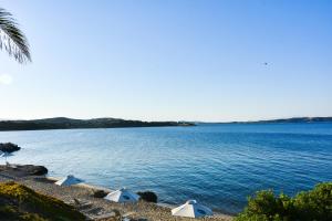 a view of a large body of water at Ammouliani Beach House in Ammouliani
