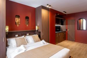 Katil atau katil-katil dalam bilik di Sol hotel St Mande 10- 2 personnes