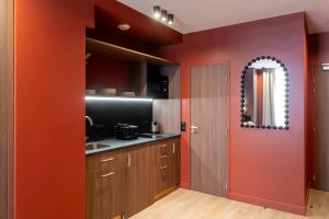 Dapur atau dapur kecil di Sol hotel St Mande 10- 2 personnes