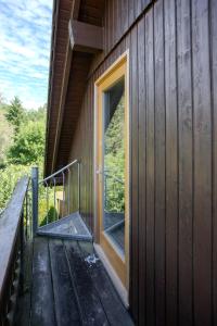 Balkón nebo terasa v ubytování Ferienwohnung am Wolletzsee