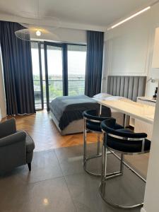 Khu vực ghế ngồi tại Hanza Tower Apartments Premium +25 ảnh