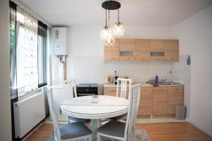 Η κουζίνα ή μικρή κουζίνα στο Apartman CornerOne +11 φωτογραφίες