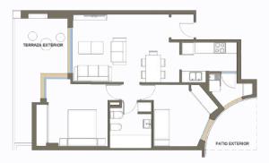 a floor plan of a house at Valencia Playa Patacona Resort in Valencia