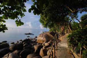 ein Weg entlang der Küste eines felsigen Strandes in der Unterkunft Chareena Hill Beach Resort in Ko Lipe + 154 Fotos