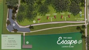 a drawing of a golf course with a map at Tiny Away Escape at Lazarus - 2017 in Singapore