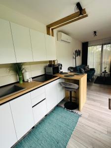 Kuchyň nebo kuchyňský kout v ubytování Tiny House by the forest 1