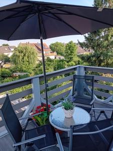 Μπαλκόνι ή βεράντα στο Apartment nähe Heidelberg für 4 Personen