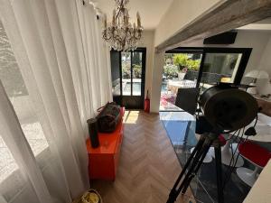 Uma área de estar em T3 luxe vue mer