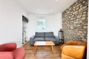 Χώρος καθιστικού στο T2 rénové Terrasse & Vue mer 180 et charme