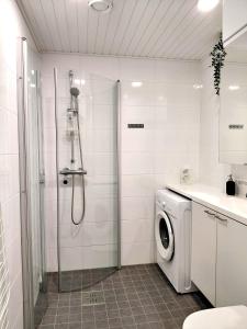 Ένα μπάνιο στο Kotimaailma Apartments - keskustayksiö - Aleksanterinkatu 20