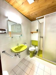 Koupelna v ubytování Hotel Wildrose + 37 fotografií