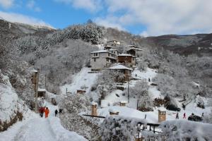 Complex Kosovo Houses during the winter