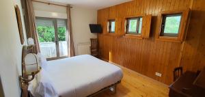Televízia a/alebo spoločenská miestnosť v ubytovaní Balneario Caldas de Luna