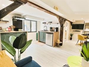 Η κουζίνα ή μικρή κουζίνα στο Studio cosy refait à neuf - proche aéroport et tram