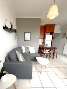Η κουζίνα ή μικρή κουζίνα στο Blue apartment