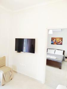 TV/trung tâm giải trí tại Ameli Apartment , Spacious With Mountain View, Lefkada