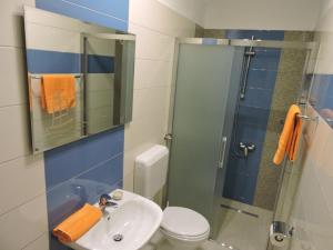 Koupelna v ubytování Apartments Podbarje