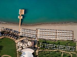 an overhead view of a beach and the ocean at Paloma Grida in Belek