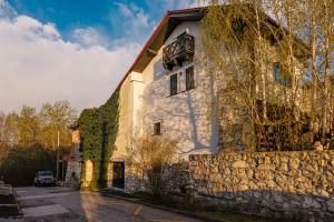 a stone building with a window on the side of it at Vila Terrasse in Košice