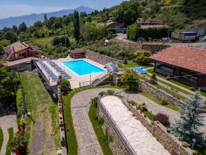 an aerial view of a villa with a swimming pool at Agri-Hotel Da Marianna Resort & Spa in Santa Domenica Vittoria