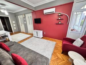 TV a/nebo společenská místnost v ubytování Dilaver-Apart