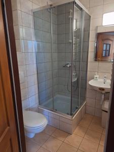 Koupelna v ubytování Ośrodek Edukacji Leśnej LEŚNIK w Zakopanem