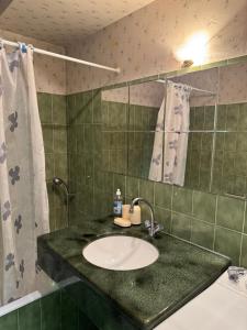 een badkamer met een wastafel en een douche bij Studio Lyon Plage in Lyon +46 foto's