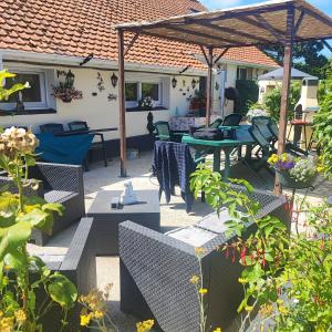 Posezení v ubytování Le Vieux Logis