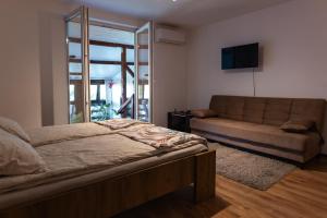 Posezení v ubytování MaxLux Apartment