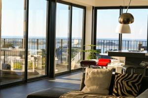 Χώρος καθιστικού στο Villa Bellevue Vue Panoramique Flipper Billard