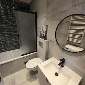 Ένα μπάνιο στο Apartament z kominkiem w starej kamiennicy +8 φωτογραφίες