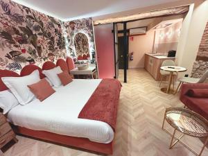 Posezení v ubytování Lemon Suites Santander