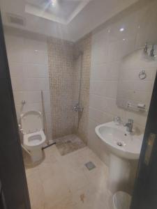 Koupelna v ubytování فندق روضة الششة قريب من محطة حافلات مجانية