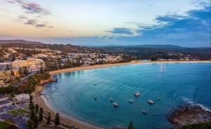 a view of a beach with boats in the water at Terrigal beach heaven secne in Terrigal +9 photos