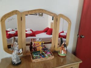 Postel nebo postele na pokoji v ubytování Libélula finca-hotel